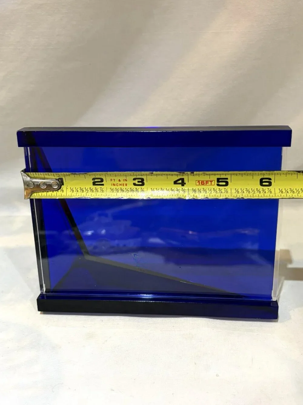 Guzzini Lucite Acrylic Photo Frame Blue Made in Italy